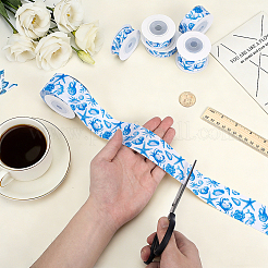 Polyester Grosgrain Ribbons&nbsp;OCOR-WH0070-337