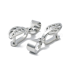 ラックメッキ真鍮製のアイスピックピンチベイル  プラチナ  19mm  穴：6x4mm&nbsp;KK-TAC0015-03P