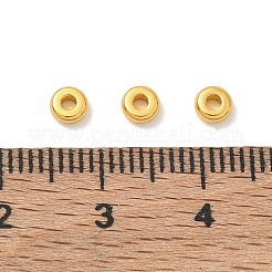 真鍮ビーズ  フラットラウンド  ゴールドカラー  4x1.5mm  穴：1.5mm&nbsp;KK-CBA80F9-02G