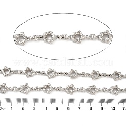 合金フラワーリンクチェーン  溶接されていない  プラチナメッキ  14.5x9x4mm&nbsp;LCHA-L002-03P
