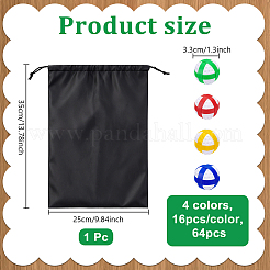 64Pcs 4 Colors Plastic Hook and Loop Fasteners Golf Ball&nbsp;AJEW-UN0005-55