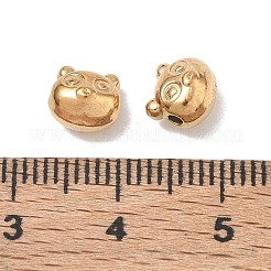 304ステンレススチールビーズ  クマ  イオンプレーティング（ip）  18KGP本金メッキ  6.5x7x6mm  穴：1.4mm&nbsp;SA-CBA740F-31G