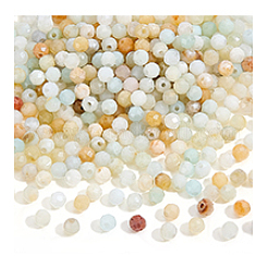 2 連売り天然花アマゾナイトビーズ連売り  多面カット  ラウンド  2~2.5mm  穴：0.5mm  約159~184個/連  15.55~15.7インチ（39.5~39.88cm）&nbsp;G-PH0003-36