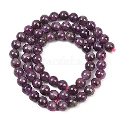 Natural Gemstone Ruby Round Beads Strands&nbsp;G-O017-6mm-06