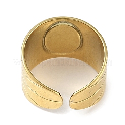 Ion Plating(IP) 304 Stainless Steel Enamel Oval Cuff Finger Rings&nbsp;RJEW-L107-080A-G