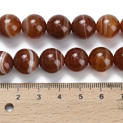 Natural Banded Agate Beads Strands&nbsp;G-L642-B04-12mm