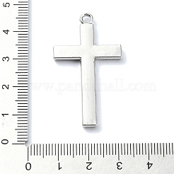 メッキ合金エナメルチャームラック  プラチナ  クロスチャーム  ブラック  41x23.5x3mm  穴：2.5mm&nbsp;ENAM-Z016-02P