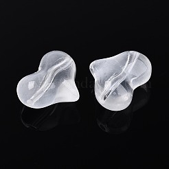 透明ガラスビーズ  ハート  透明  14x17x9mm  穴：1.4mm  約460個/1000g&nbsp;GLAA-T025-28L