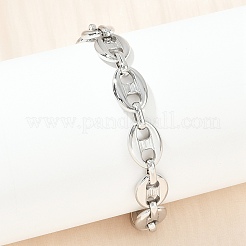 304 Stainless Steel Link Chain Bracelets for Women Men&nbsp;BJEW-Z143-25P