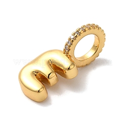 Brass Micro Pave Cubic Zirconia Pendants&nbsp;KK-K345-13E-G