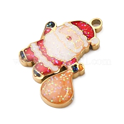Christmas 304 Stainless Steel Enamel Pendants&nbsp;STAS-B112-02G-02