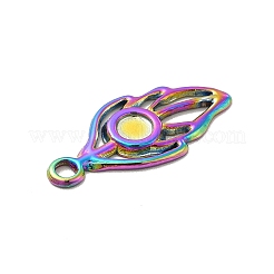 Ion Plating(IP) 304 Stainless Steel Pendant Cabochon Settings&nbsp;STAS-F282-13P