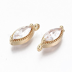 Brass Micro Pave Cubic Zirconia Charms&nbsp;KK-S359-069-RS