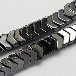 非磁性合成ヘマタイトビーズ連売り  グレードA  矢じり  ブラック  5x8x4mm  穴：1mm&nbsp;G-Q895-17