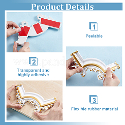 PVC Carved Self-adhesion Applique&nbsp;FIND-WH0149-22B