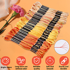 20 Skeins 4 Colors 6-Ply Polyester Embroidery Floss&nbsp;OCOR-CY0004-38B