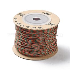 ポリエステルツイストコード  ラウンド  DIYのジュエリーには  グリーン  1.2mm  約38.28ヤード（35m）/ロール&nbsp;OCOR-G015-01B-15