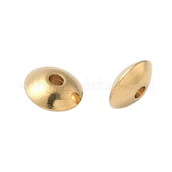 真鍮製スペーサービーズ  ロンデル  ニッケルフリー  生（メッキなし）  6.5x3.3mm  穴：1mm&nbsp;KK-P095-15-B-01