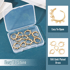 10Pcs 5 Styles Brass Hoop Earring Finding&nbsp;KK-TA0002-52
