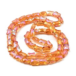 AB Color Plated Transparent Glass Beads Strands&nbsp;EGLA-P051-06A-A04