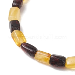 Natural Amber Beaded Stretch Bracelets for Women Men&nbsp;BJEW-JB13647