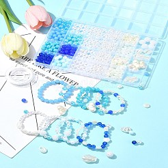 DIY Round Acrylic & ABS Plastic Imitation Pearl Beads Bracelets Jewelry Making Kits&nbsp;DIY-FS0007-41