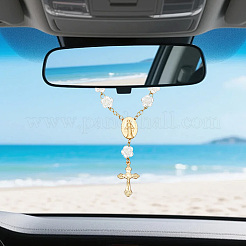 2Pcs Brass & Plastic Hanging Ornametns&nbsp;HJEW-SC0003-44G