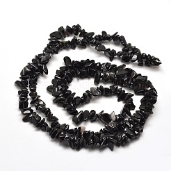 Natural Obsidian Chip Bead Strands&nbsp;X-G-M205-06