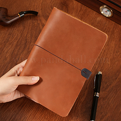 4セット4サイズのレザーノート保護カバー  長方形  コーヒー  60~75x13~21x2mm  穴：2.5~3mm  1セット/スタイル&nbsp;FIND-CP0003-74B