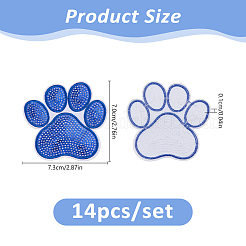 14Pcs Polyester Clohting Patches&nbsp;DIY-FH0011-06