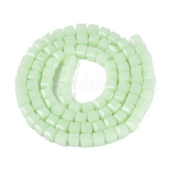 Imitation Jade Glass Beads Strands&nbsp;GLAA-R041-8x8mm-B04