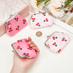 4Pcs 2 Colors Glitter Powder Cloth with Alloy Kiss Lock Wallets&nbsp;ABAG-CN0001-73