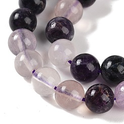 天然紫蛍石ビーズ連売り  ラウンド  8mm  穴：1mm  約45~47個/連  15.16''（38.5センチメートル）&nbsp;G-P530-B08-03