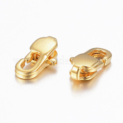 304ステンレススチール製ロブスタークロウ留め金  ゴールドカラー  11x6x3mm  穴：1.2mm&nbsp;STAS-K155-10G