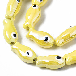 Handmade Porcelain Ceramic Beads Strands&nbsp;PORC-T006-03L