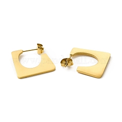 Ion Plating(IP) 304 Stainless Steel Rectangle Stud Earrings&nbsp;EJEW-A089-02G