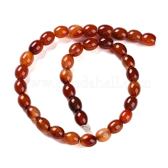 天然石赤瑪瑙ビーズ連売り  染め＆加熱  ライス  10.5~11.5x10mm  穴：1.8mm  約34個/連  15.87''（40.3センチメートル）&nbsp;G-NH0019-C02-01