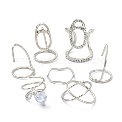 7Pcs Alloy AFingernail Rings&nbsp;RJEW-D114-01P