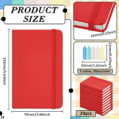 20Pcs PU Leather Notebook&nbsp;AJEW-WA0001-36B