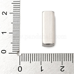 304ステンレスチューブビーズ  長方形  ステンレス鋼色  16x6x6mm  穴：2.5mm&nbsp;LS-STAS-D139-01A-P