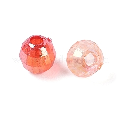 透明なアクリルビーズ  ABカラーメッキ  多面カットラウンド  ミックスカラー  4mm  穴：1.2mm&nbsp;PACR-B002-01A