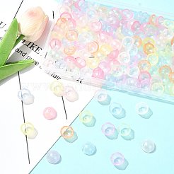 光るアクリルビーズコーン150個  グリッタービーズ付き  暗闇で光る  卵殻  ミックスカラー  8x16mm  穴：2mm&nbsp;MACR-FS0002-29