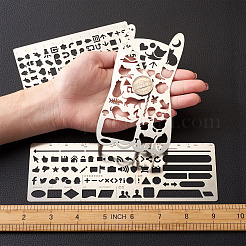 Plastic & Stainless Steel Drawing Stencil&nbsp;DIY-TA0003-19