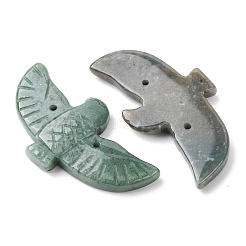 天然インディアンアゲートの彫刻された大きなペンダント  平和の鳩のチャーム  28~29x51~52x6~6.5mm  穴：1.2mm&nbsp;G-A288-01H
