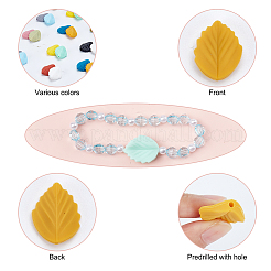 30Pcs 15 Colors Silicone Beads&nbsp;SIL-PH0001-05
