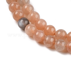Natural Multi-Moonstone Beads Strands&nbsp;G-J157-6mm-06A-01