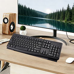 アクリル製コンピューターキーボードホルダー  長方形  ブラック  43x15.2x3.5cm&nbsp;ODIS-WH20025-22B-01