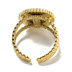 Ion Plating(IP) 304 Stainless Steel Open Cuff Rings&nbsp;RJEW-C079-17G-01