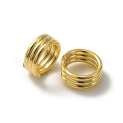 真鍮スプリットリング  鉛フリー＆カドミウムフリー  トリプルループ丸カン  24KGP本金メッキ  21ゲージ  6x3mm  内径：4.5mm&nbsp;KK-O143-23G