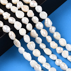 天然養殖淡水パールビーズ連売り  研磨両側  貝殻色  6~8.5x4.5~5.5x3~5mm  穴：0.6mm  約52~54個/連  13.58インチ〜13.94インチ（34.5cm〜35.4cm）&nbsp;PEAR-N014-06A